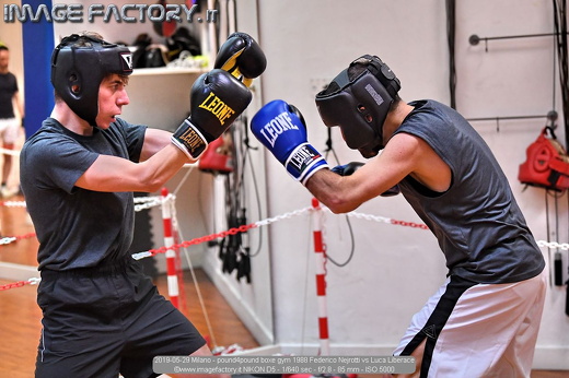 2019-05-29 Milano - pound4pound boxe gym 1988 Federico Nejrotti vs Luca Liberace